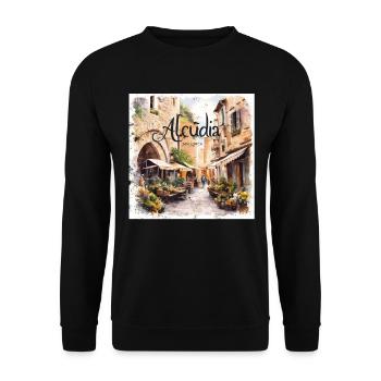 Alcudia Mallorca - Sweat-shirt Unisexe - noir - Devant - Alina (178cm) & Michal (187cm)