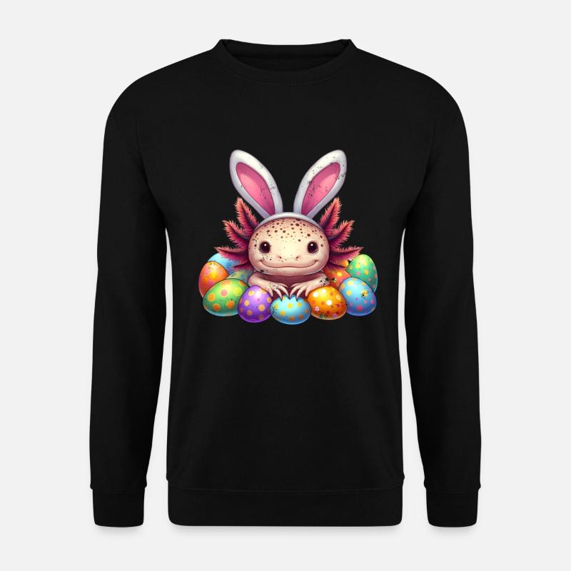 Easter Axolotl - Happy Easter - Unisex Sweatshirt - black