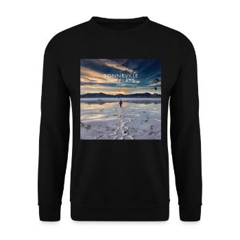 Bonneville Salt Flats Utah - Unisex Pullover - Schwarz - Vorne - Alina (178cm) & Michal (187cm)