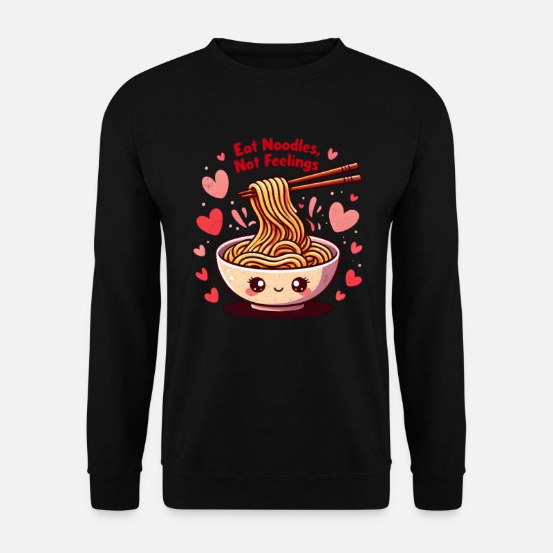 Lustiger Ramen Nudel Spruch - Unisex Pullover - Schwarz