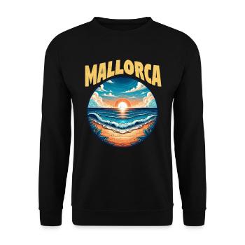 Mallorca Sonnenuntergang - Unisex Pullover - Schwarz - Vorne - Alina (178cm) & Michal (187cm)