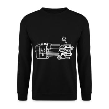 Lathe mechanic - Unisex Sweatshirt - black - Front - Alina (178cm) & Michal (187cm)