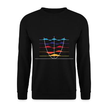 Physics wave overlay - Unisex Sweatshirt - black - Front - Alina (178cm) & Michal (187cm)