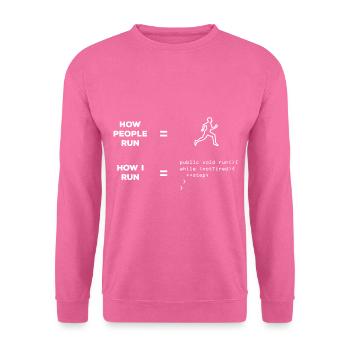 Coureur développeur de logiciels - Sweat-shirt Unisexe - rose - Devant