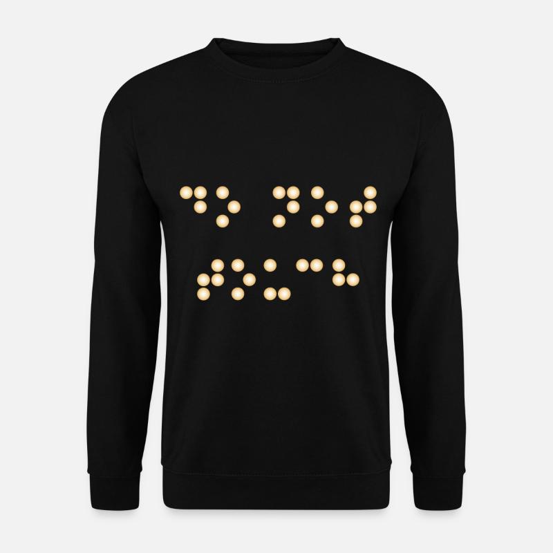 Blindenschrift - Unisex Pullover - Schwarz