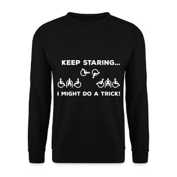 Wheelchair driver - Unisex Sweatshirt - black - Front - Alina (178cm) & Michal (187cm)
