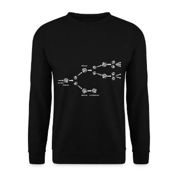 Physicien Fission nucléaire - Sweat-shirt Unisexe - noir - Devant - Alina (178cm) & Michal (187cm)