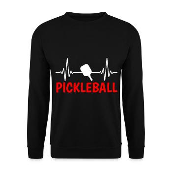 Pickleball Pickleball Player Pickleball Racket - Unisex Sweatshirt - black - Front - Alina (178cm) & Michal (187cm)