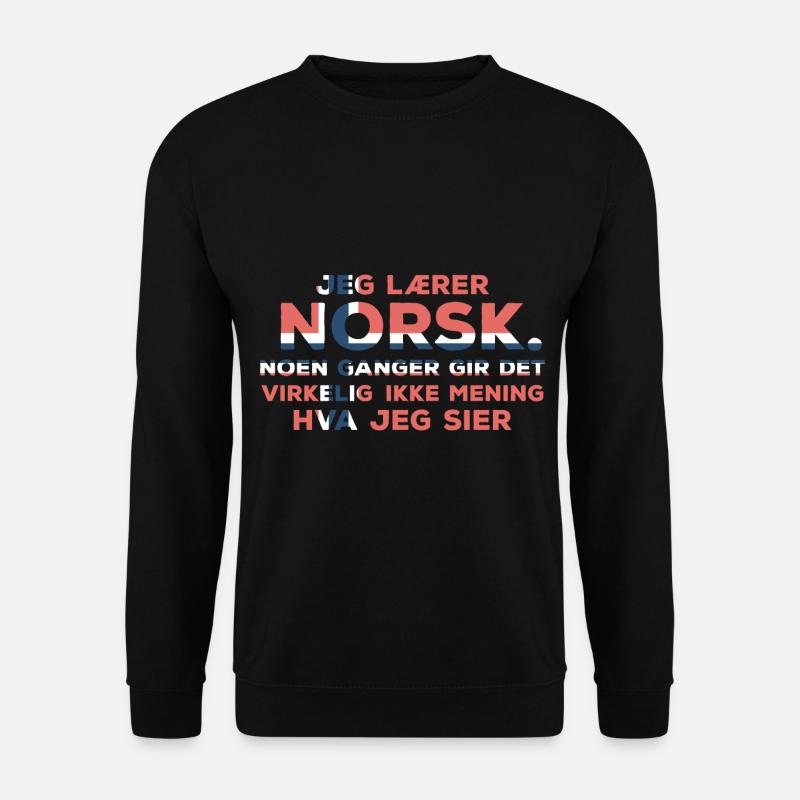 Norwegisch lernen - Unisex Pullover - Schwarz