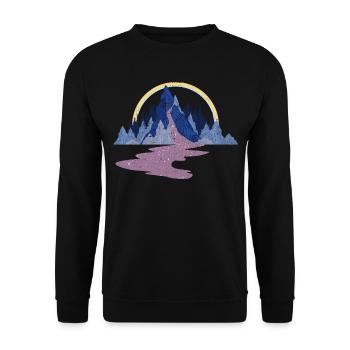 Magic place in nature - Unisex Sweatshirt - black - Front - Alina (178cm) & Michal (187cm)