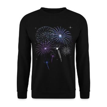 Feu d'artifice Pyro Böller compte à rebours fête du Nouvel An - Sweat-shirt Unisexe - noir - Devant - Alina (178cm) & Michal (187cm)