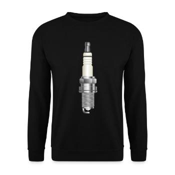 Spark plug auto freak tuning - Unisex Sweatshirt - black - Front - Alina (178cm) & Michal (187cm)