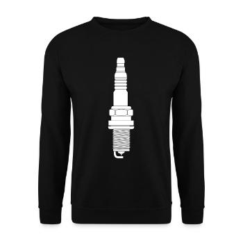Spark plug auto freak tuning - Unisex Sweatshirt - black - Front - Alina (178cm) & Michal (187cm)