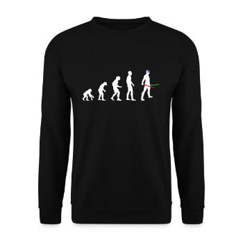 VR Evolution Virtual Reality I Gamer Geschenkidee - Unisex Pullover - Schwarz - Vorne - Alina (178cm) & Michal (187cm)