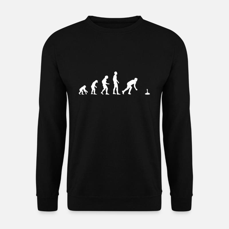 Eisstock Stocksport Stockschießen Evolution - Unisex Pullover - Schwarz