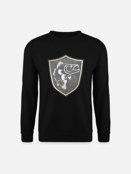 Zander - walleye fishing emblem - Unisex Sweatshirt - black