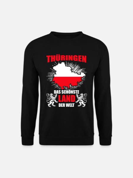 Thüringen Schönstes Land Der Welt Lustiger Spruch - Unisex Pullover - Schwarz