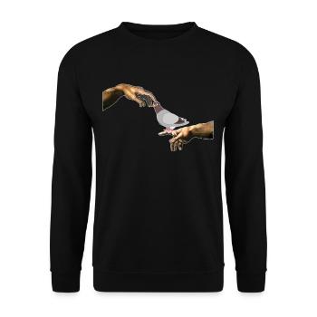 Michelangelo creation pigeon pigeon breeding art - Unisex Sweatshirt - black - Front - Alina (178cm) & Michal (187cm)