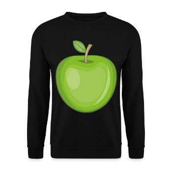Autocollant drôle d'une pomme - Sweat-shirt Unisexe - noir - Devant - Alina (178cm) & Michal (187cm)