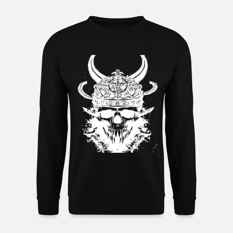 Wikinger Schädel - Unisex Pullover - Schwarz