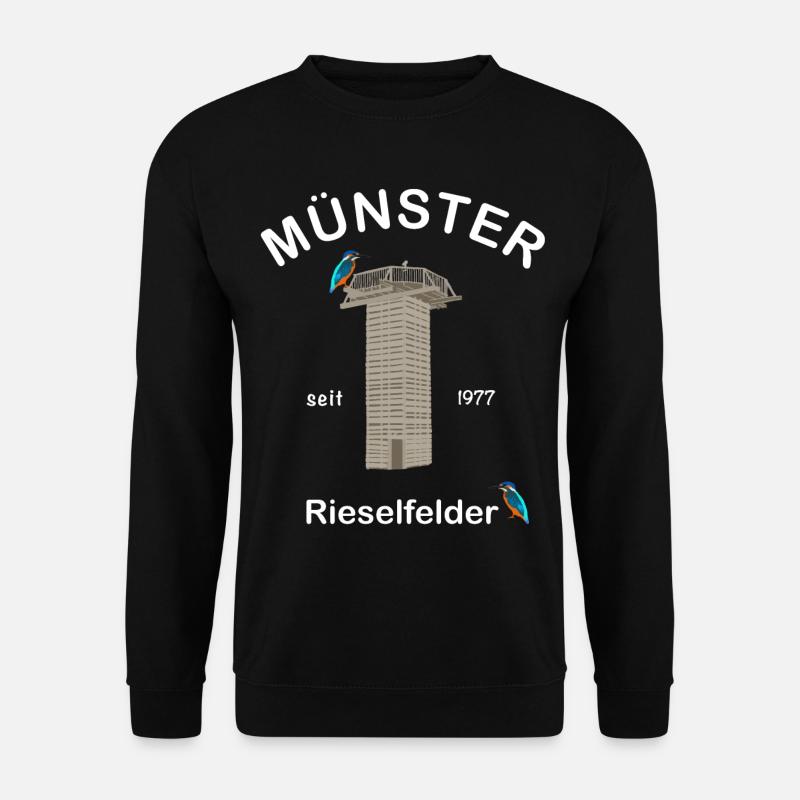 Münster, Rieselfelder, Vogelschutz, Eisvogel - Unisex Pullover - Schwarz