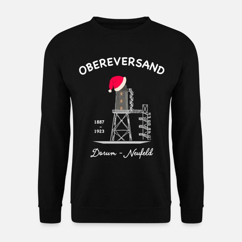 Weihnachten, Leuchtturm Dorum Neufeld, Nordsee - Unisex Pullover - Schwarz