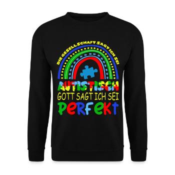Autistique - Sweat-shirt Unisexe - noir - Devant - Alina (178cm) & Michal (187cm)