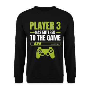 Player 3: Entering the Game – Loading Indicator - Unisex Sweatshirt - black - Front - Alina (178cm) & Michal (187cm)