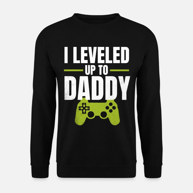 I Leveled Up to Daddy - Unisex Pullover - Schwarz