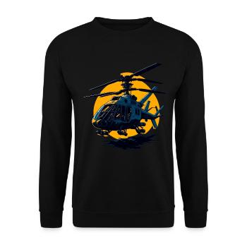 Helicopter illustration - Unisex Sweatshirt - black - Front - Alina (178cm) & Michal (187cm)