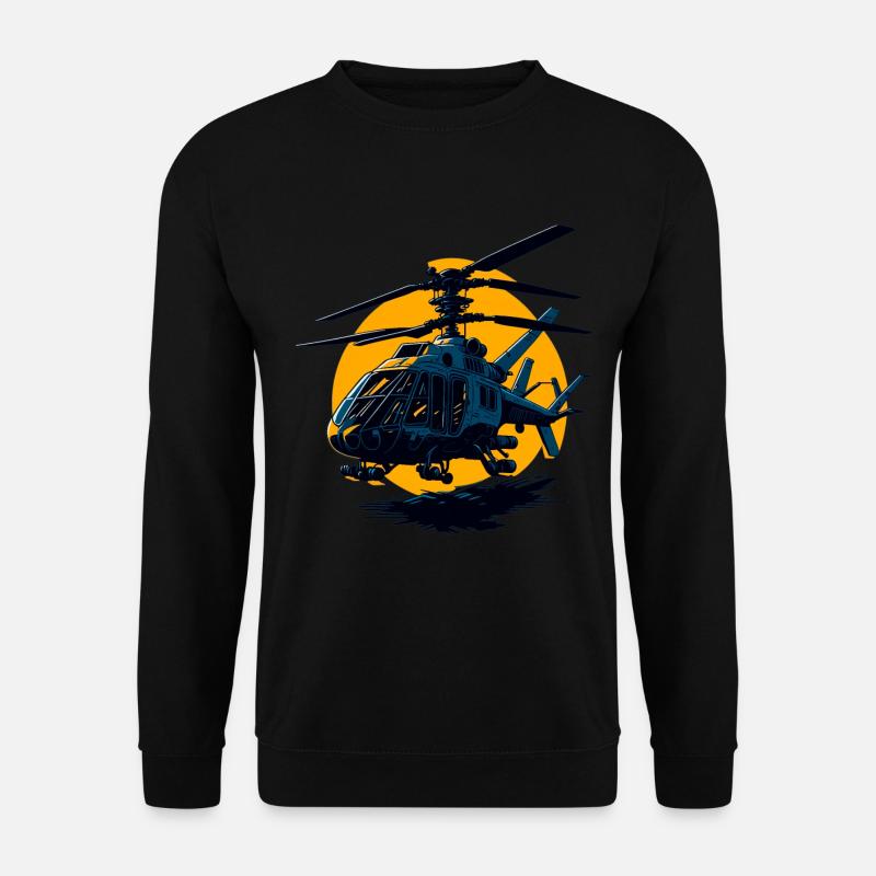 Helicopter illustration - Unisex Sweatshirt - black