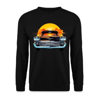 Sun Set Chevy - Unisex Sweatshirt - black - Front - Alina (178cm) & Michal (187cm)