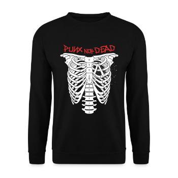 Punx n’est pas mort - Sweat-shirt Unisexe - noir - Devant - Alina (178cm) & Michal (187cm)