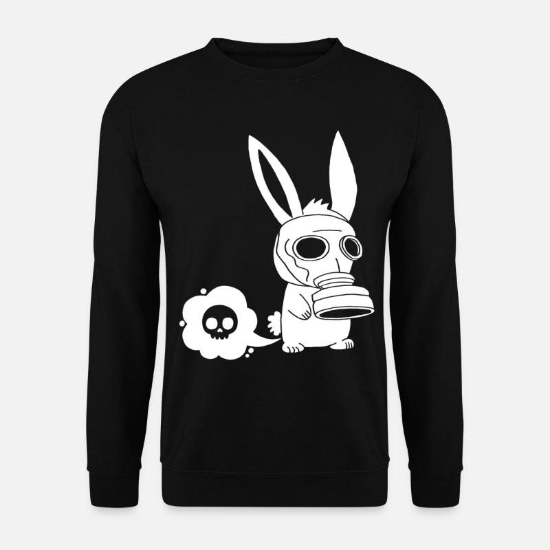 Lapin blanc qui pète - Sweat-shirt Unisexe - noir