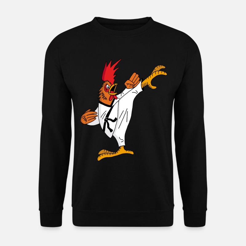 Coq et karaté - Sweat-shirt Unisexe - noir