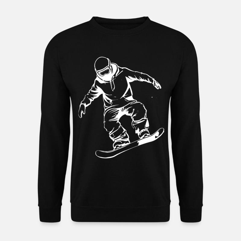 Snowboarder Drawing - Unisex Sweatshirt - black