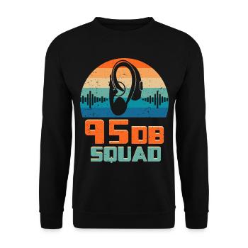 Deaf Deaf Hearing Impairment 95DB Squad - Unisex Sweatshirt - black - Front - Alina (178cm) & Michal (187cm)