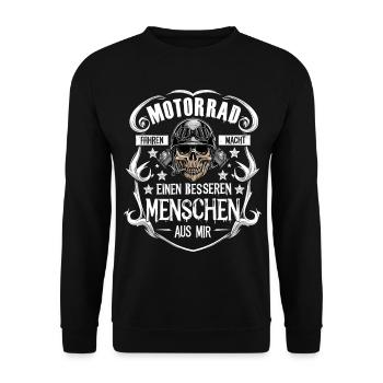 La moto fait de moi un meilleur motard - Sweat-shirt Unisexe - noir - Devant - Alina (178cm) & Michal (187cm)