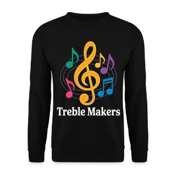 Treble Makers Professeur de musique drôle - Sweat-shirt Unisexe - noir - Devant - Alina (178cm) & Michal (187cm)