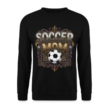  Vintage Fußball Mama Männer Frauen Kinder Spielta - Unisex Pullover - Schwarz - Vorne - Alina (178cm) & Michal (187cm)