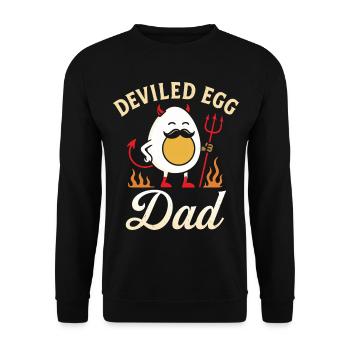 Deviled Egg Dad Thanskgiving Dinner - Unisex Sweatshirt - black - Front - Alina (178cm) & Michal (187cm)