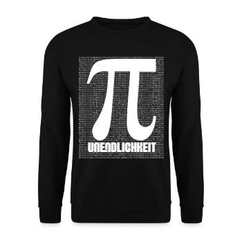 Motif de symboles Pi Nerd - Sweat-shirt Unisexe - noir - Devant - Alina (178cm) & Michal (187cm)