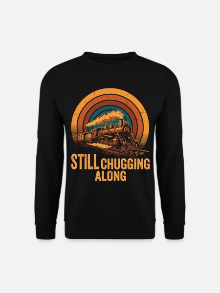 Retro-Dampflokomotiv-Railfan - Unisex Pullover - Schwarz