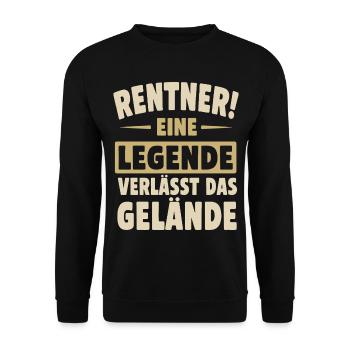 Retraité! Une légende quitte le site - Sweat-shirt Unisexe - noir - Devant - Alina (178cm) & Michal (187cm)