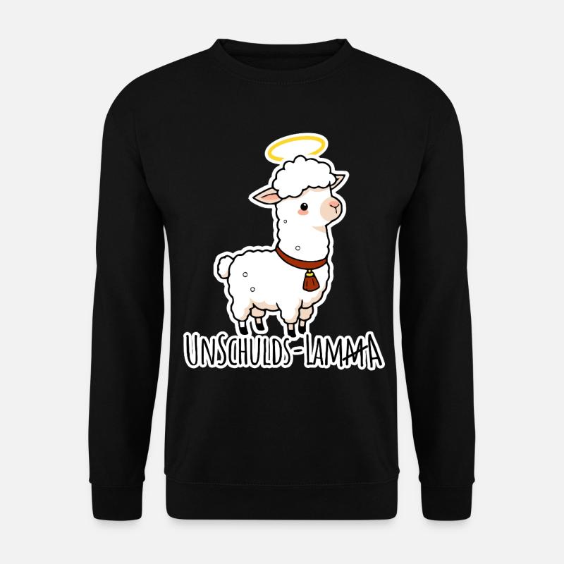 Unschulds-Lamm äh Lama Flachwitz - Unisex Pullover - Schwarz