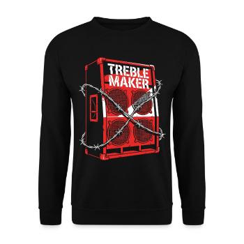 Treble Maker Musique Jeu de mots Techno Rave - Sweat-shirt Unisexe - noir - Devant - Alina (178cm) & Michal (187cm)