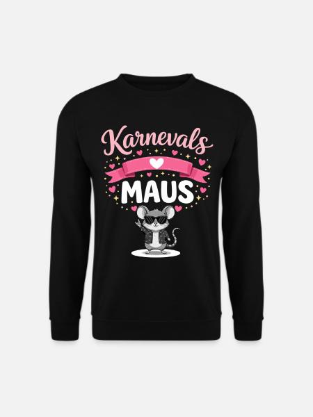 Karnevalsmaus Köln Damen Pink Alaaf Fasching - Unisex Pullover - Schwarz