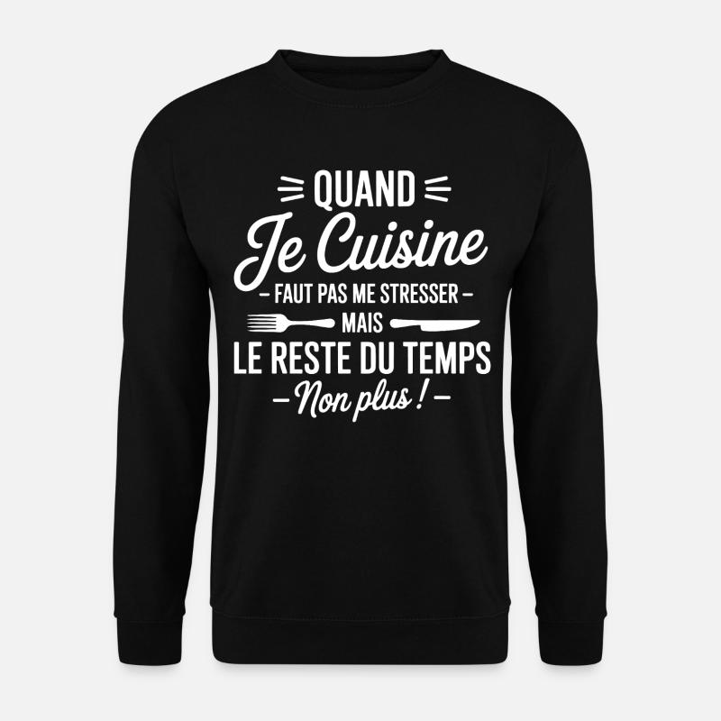 humorous kitchen apron - Unisex Sweatshirt - black