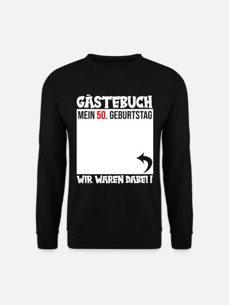 Guestbook 50th Birthday – We are waiting - Unisex Sweatshirt - black