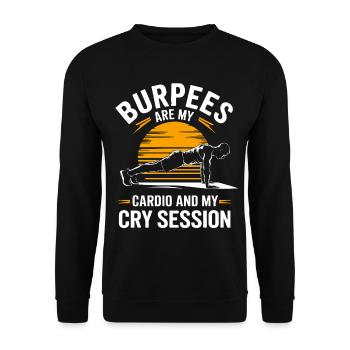 Citations d’instructeurs de Burpees pour l’entraînement en salle de sport - Sweat-shirt Unisexe - noir - Devant - Alina (178cm) & Michal (187cm)